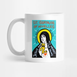 St. Gertrude of Nivelles pop folk art Mug